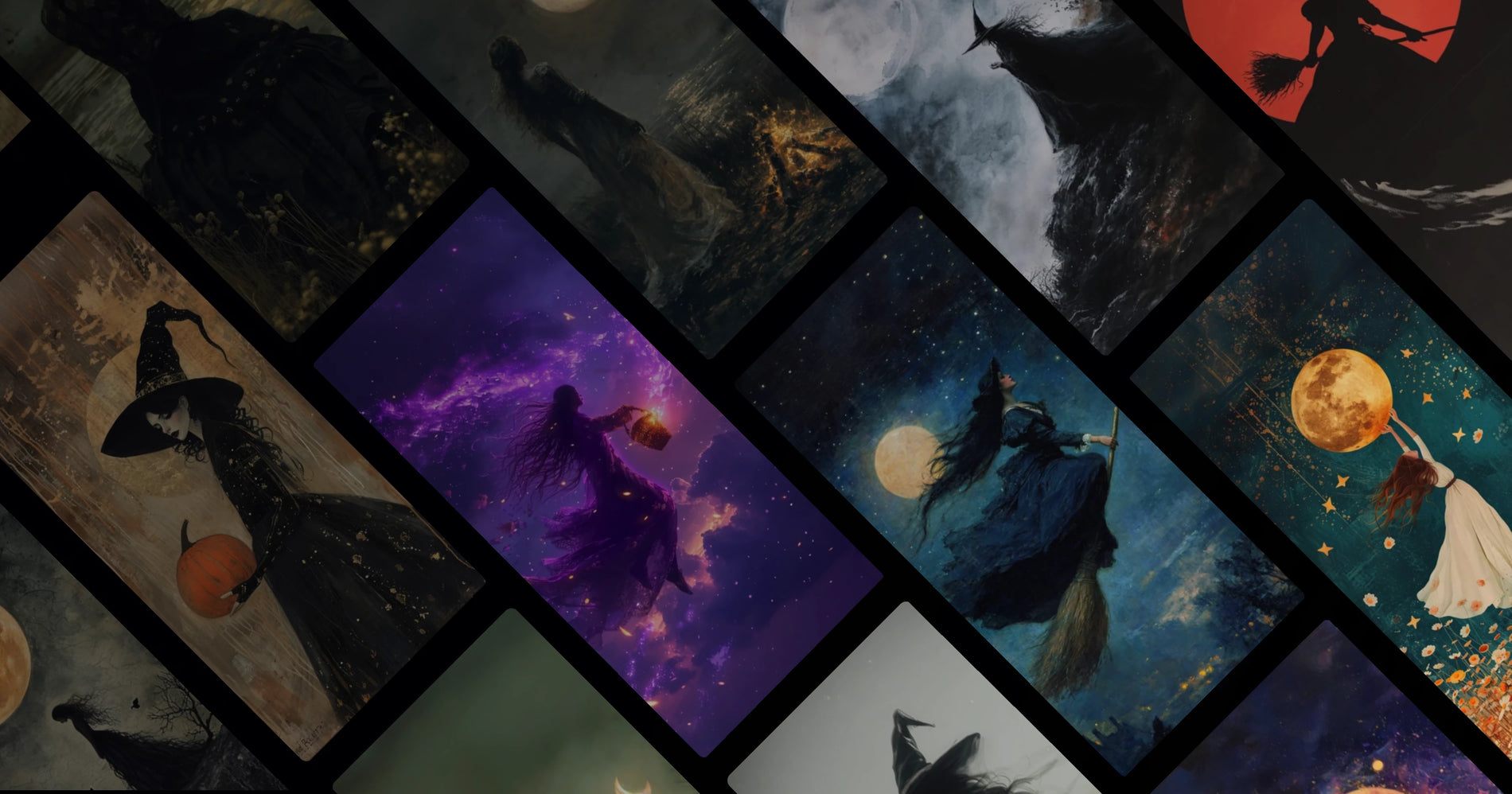 Moonlit Witches: A Journey Through Night Skies and Starry Galaxies