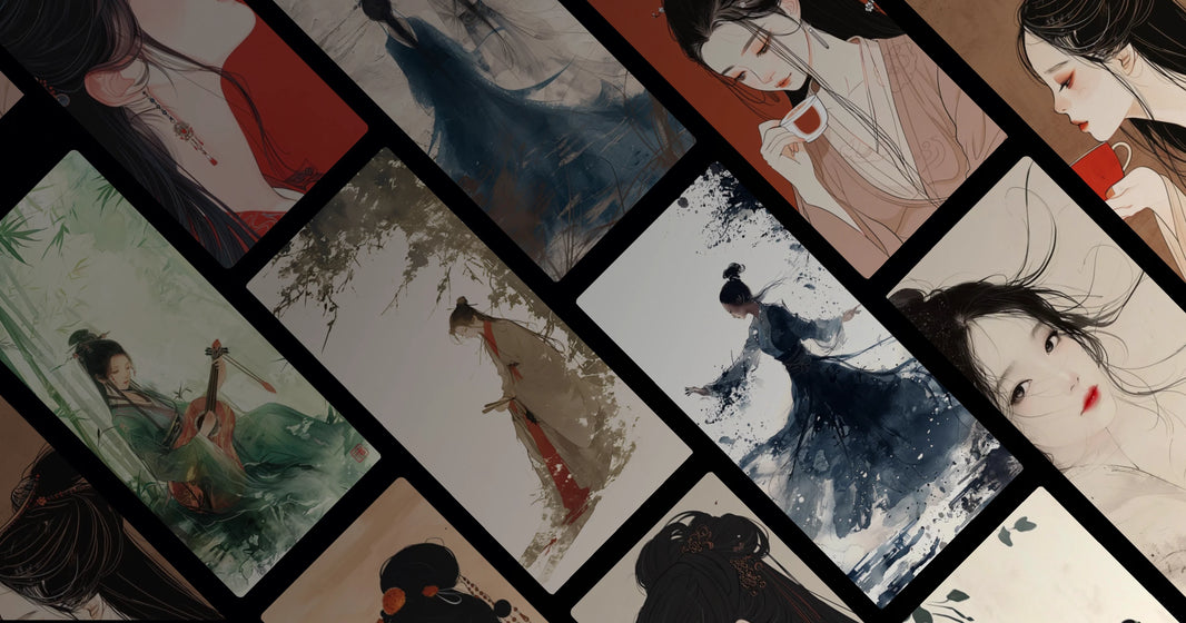 Silent Narrative: Ink Wash Ancient Style Collection