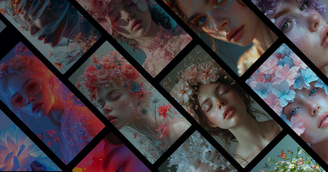 Ethereal Blossoms: A Study in Floral Facial Adornment