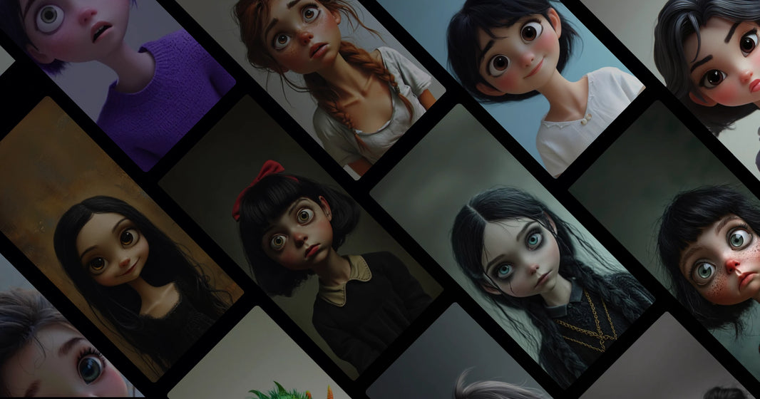 The Surreal Gaze: Exaggerated 3D Character Studies