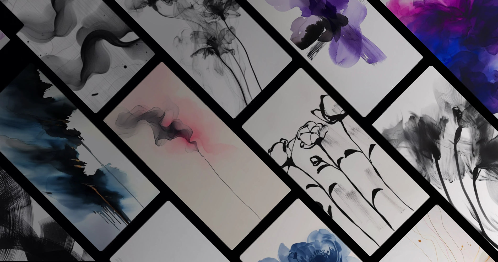 Ethereal Ink: The Art of Floral Abstraction