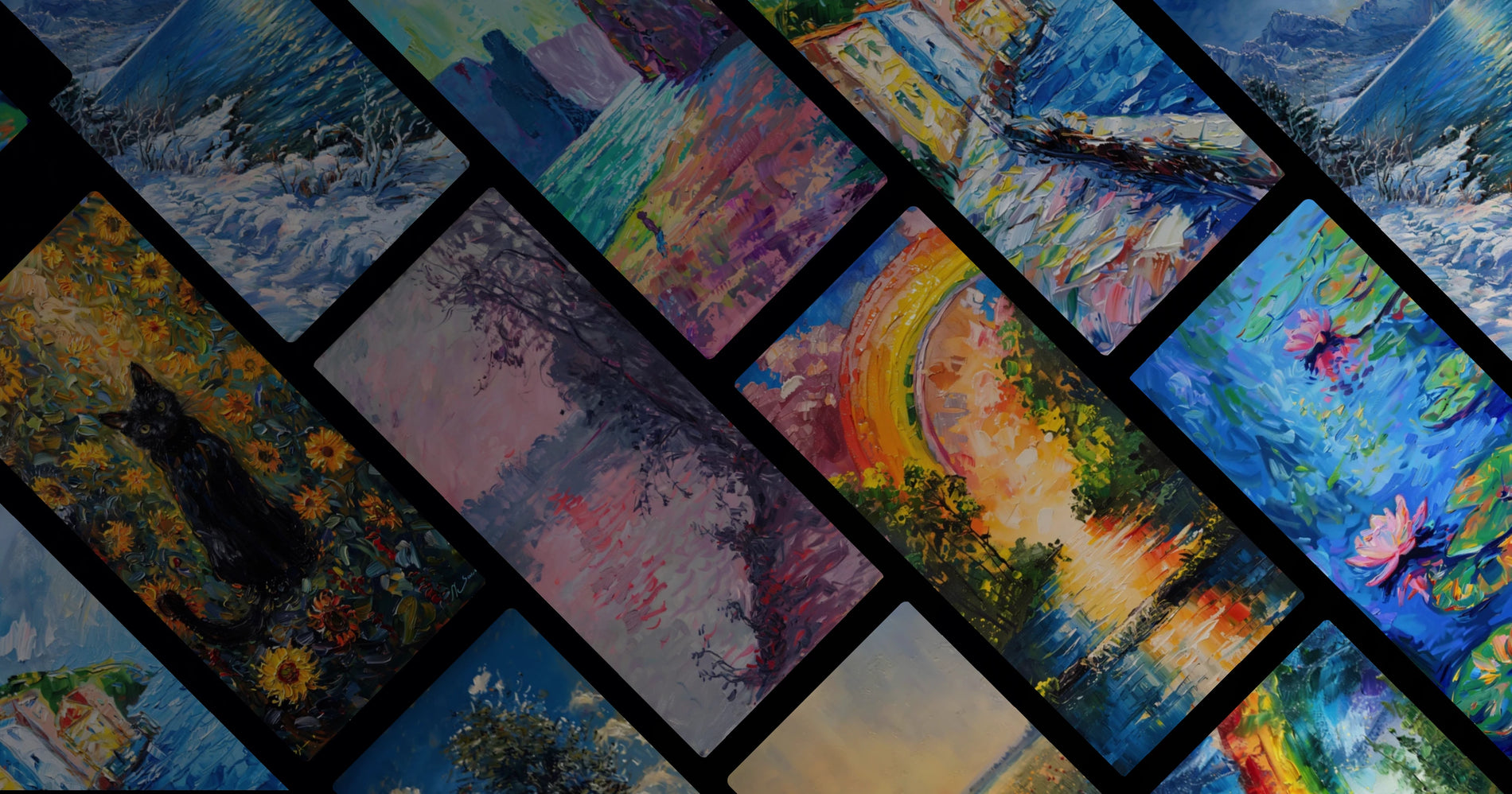 Vibrant Nature Scenes: From Mountain Lakes to Rainbow Waterfalls