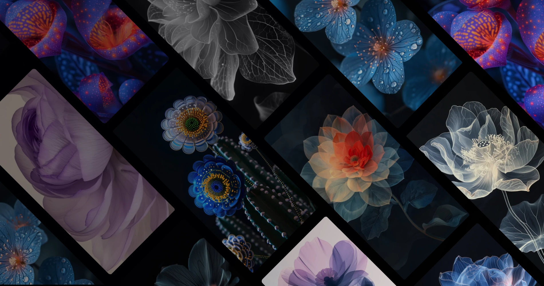 Ethereal Floral Art: Where Starlight Meets Botanical Design