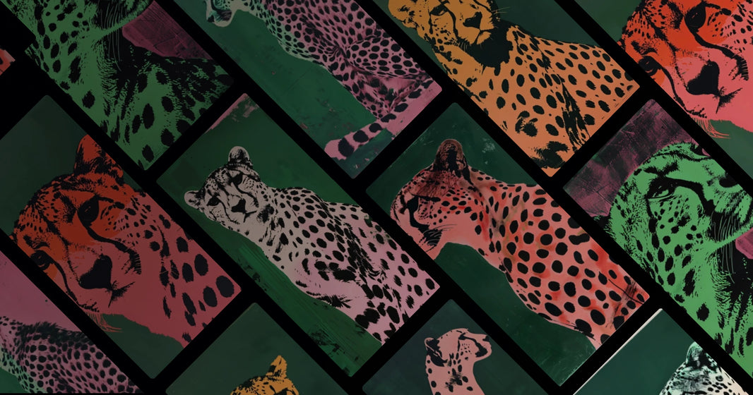 The Endangered Cheetah in Pop Art