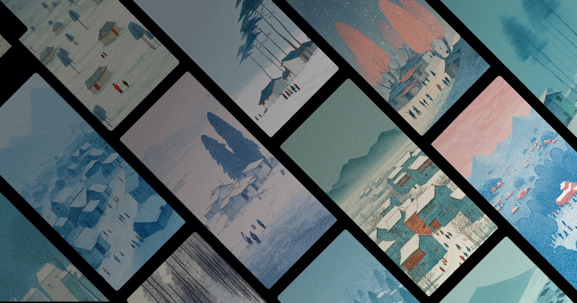 Snowy Village Winter Warmth