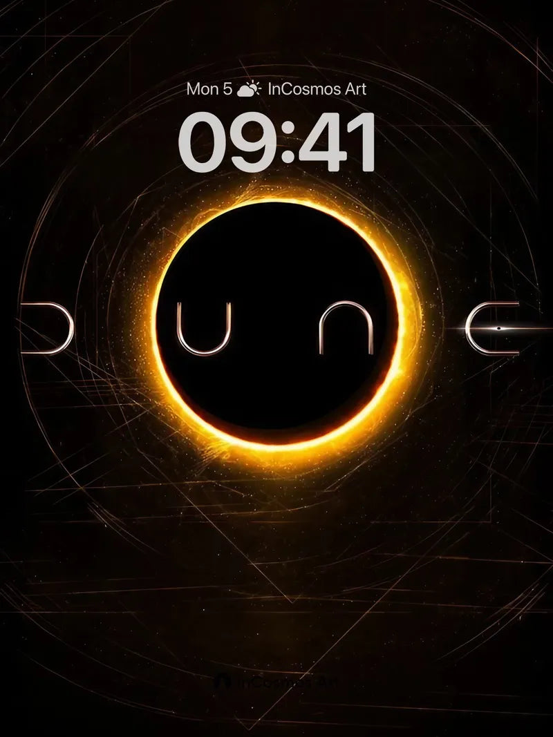 Cosmic Eclipse Wallpaper with Golden Ring