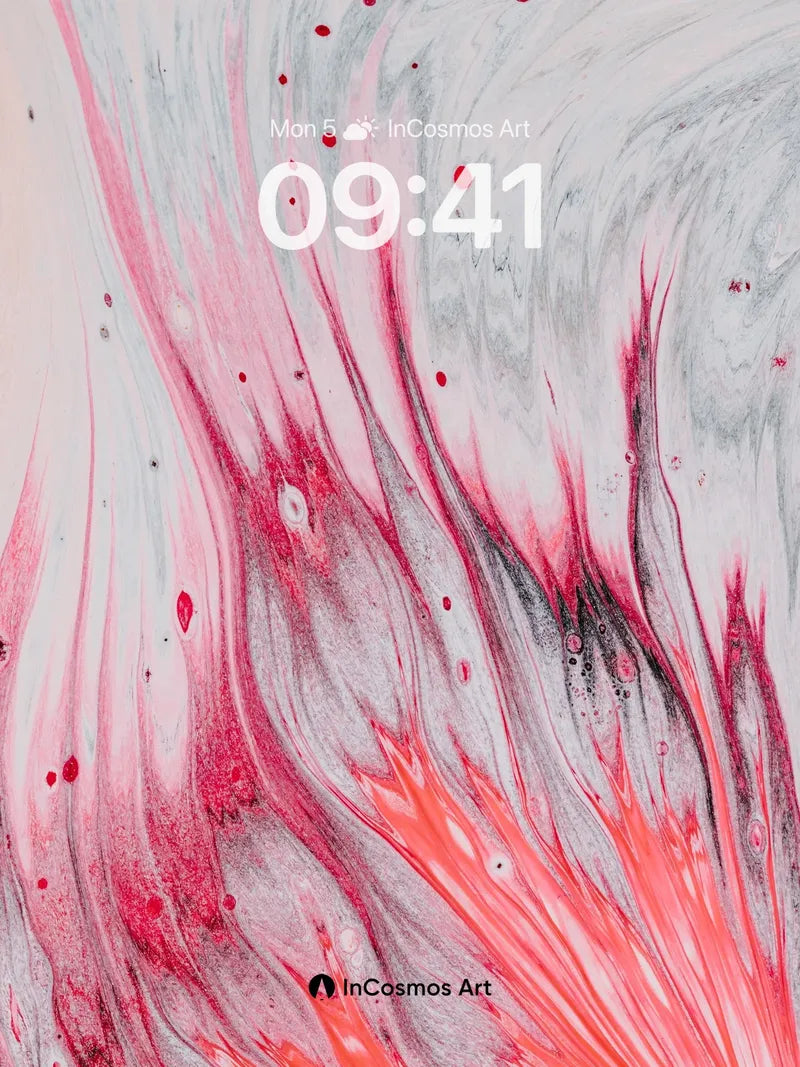 Crimson Veil Wallpaper with Ethereal Swirls