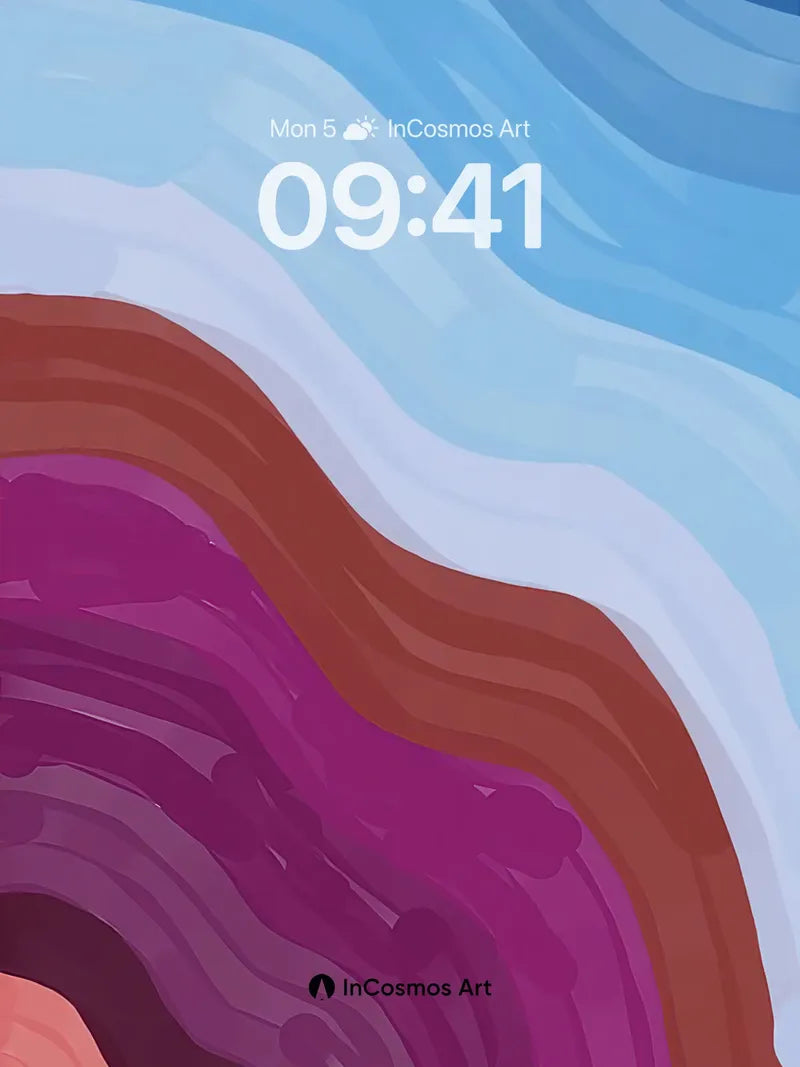 Sonic Wave Wallpaper with Amber Veins