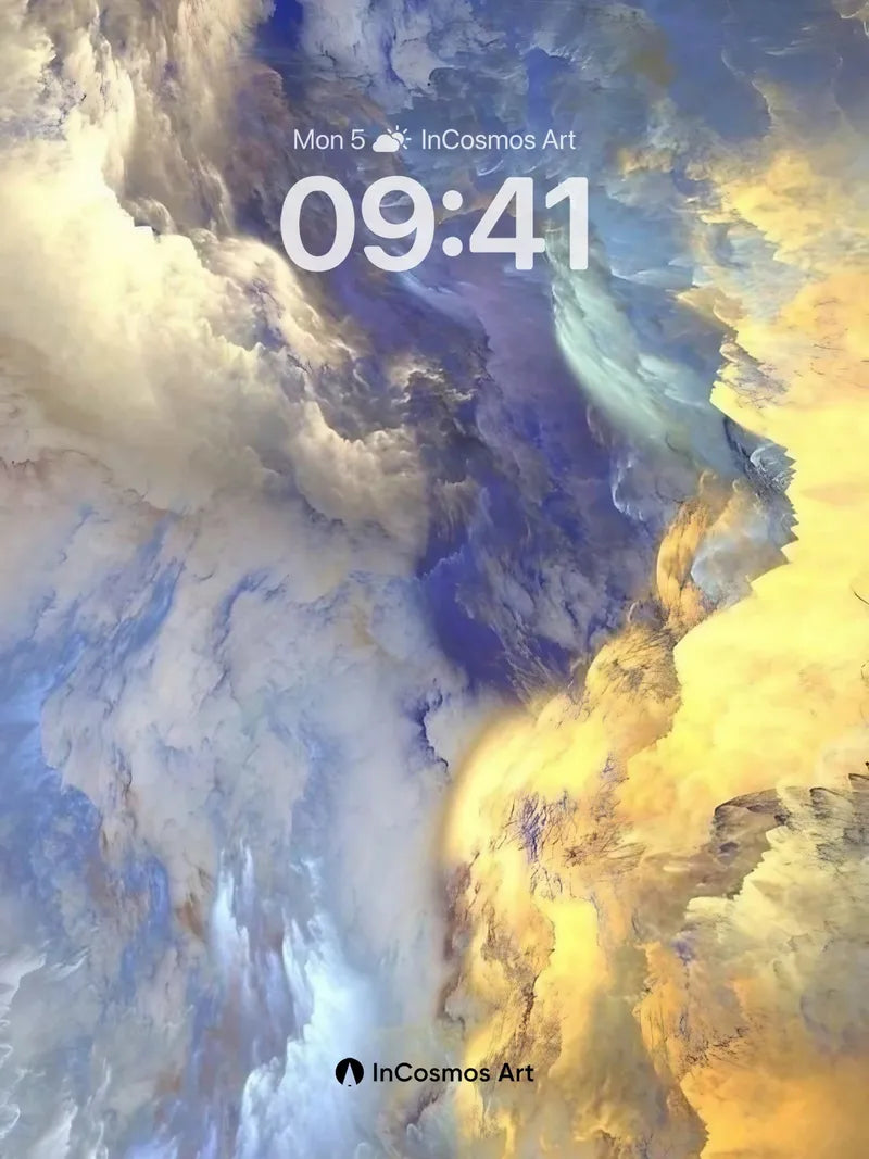 Golden Storm Wallpaper with Celestial Drift