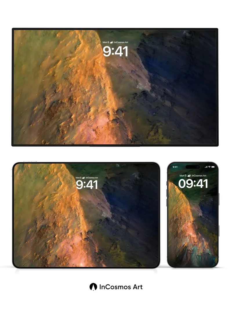 Luminous Abyss Wallpaper with Cosmic Veins