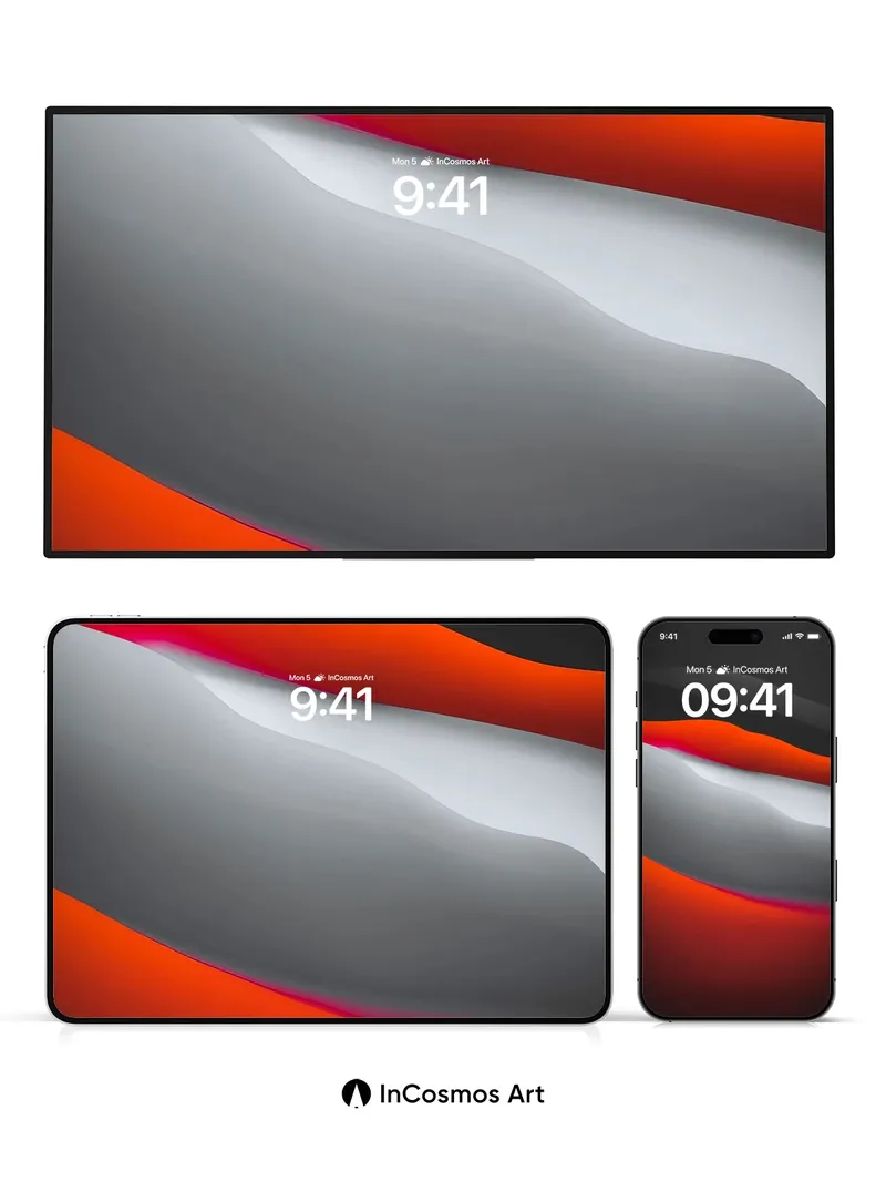 Futuristic Flame Wallpaper with Liquid Light