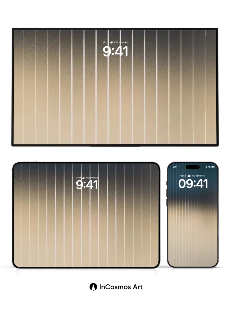 Serene Gradient Wallpaper with Vertical Light Trails