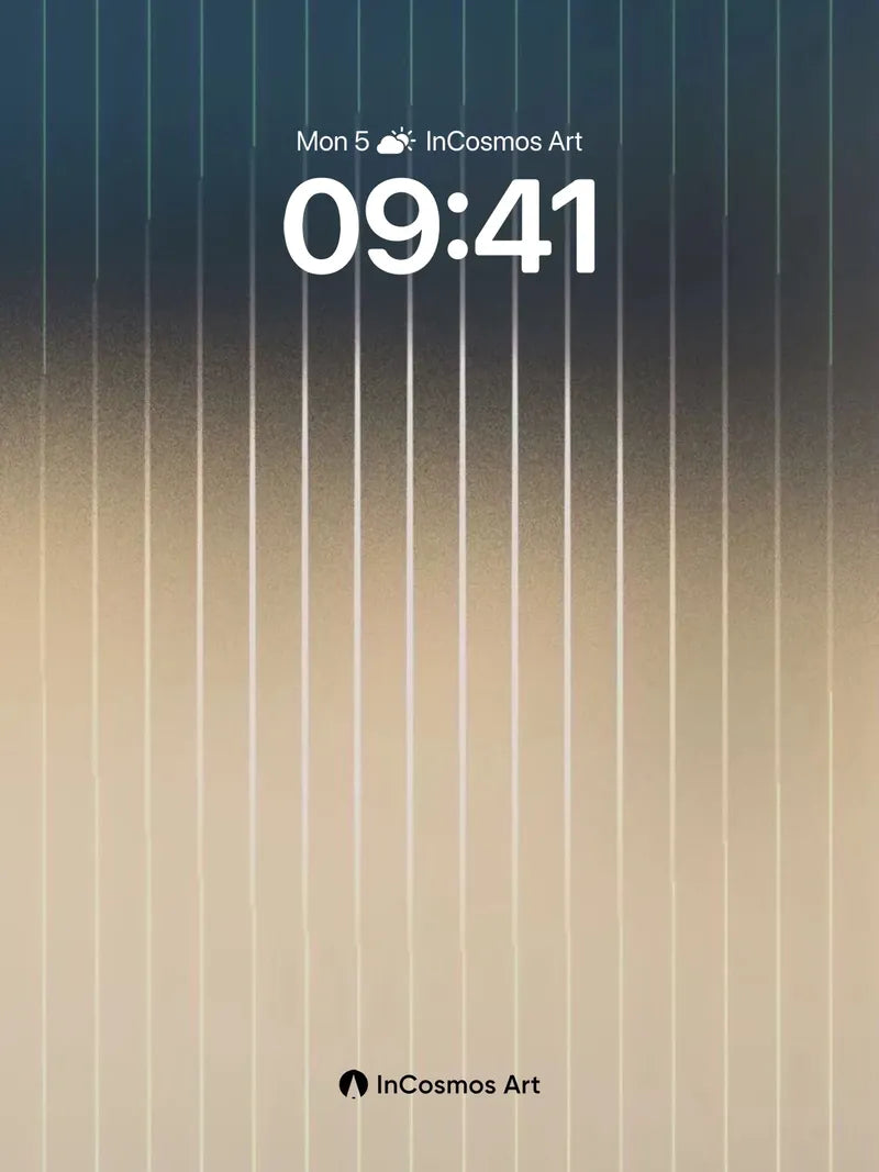 Serene Gradient Wallpaper with Vertical Light Trails