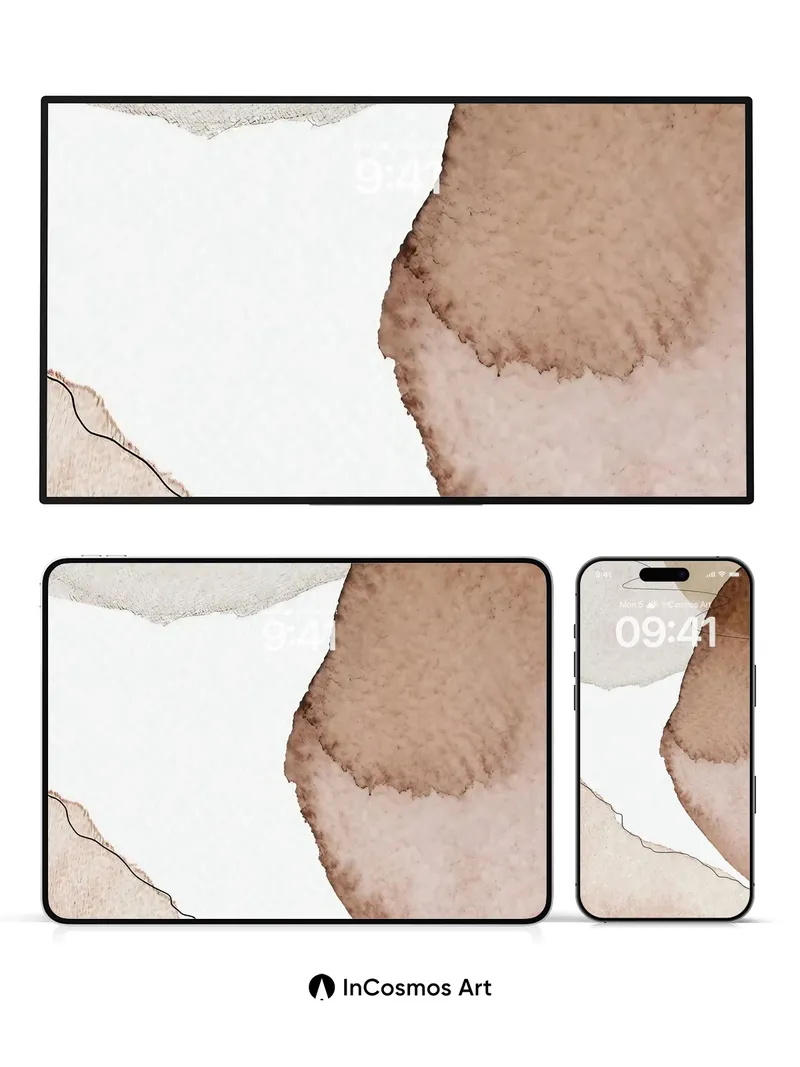 Earthy Hush Wallpaper with Whispering Lines