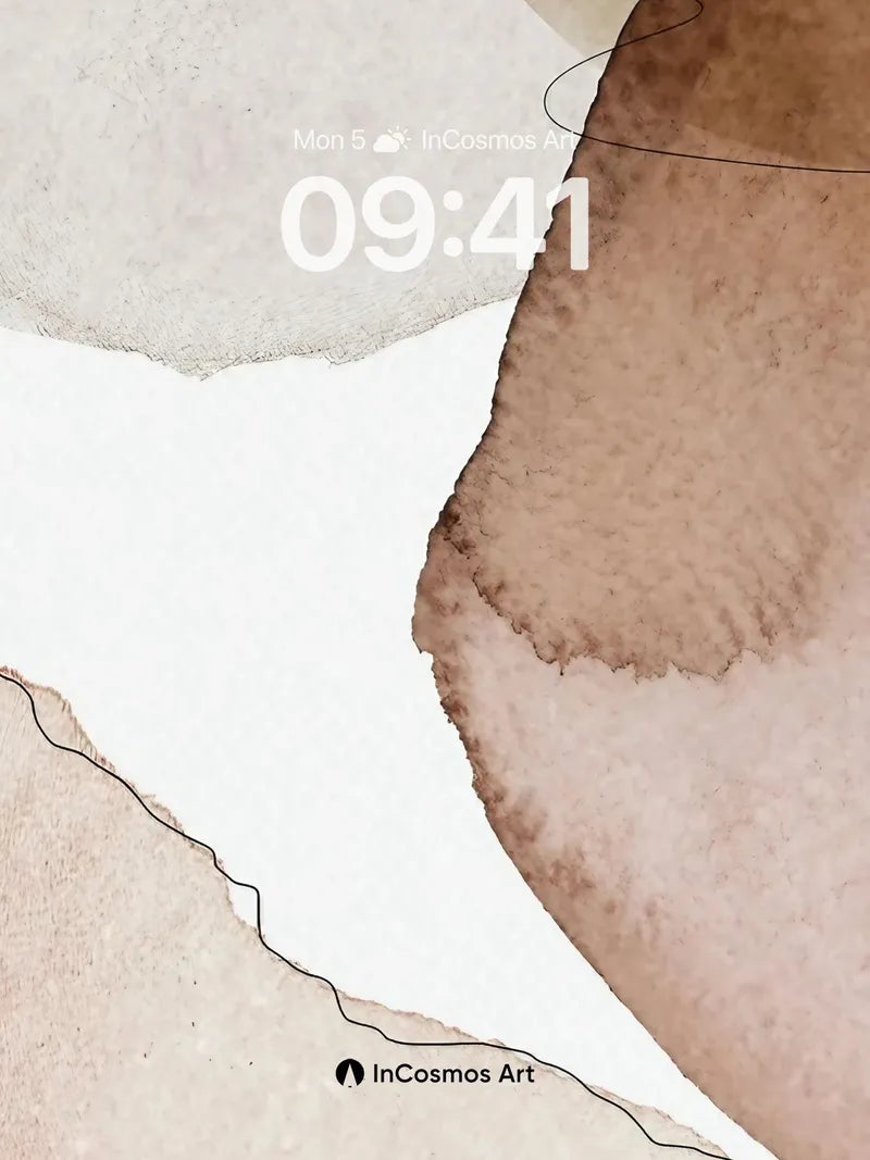 Earthy Hush Wallpaper with Whispering Lines