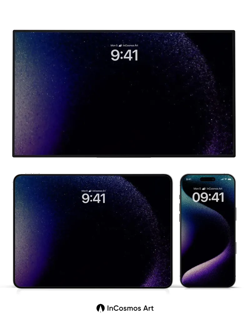 Velvet Void Wallpaper with Cosmic Dust