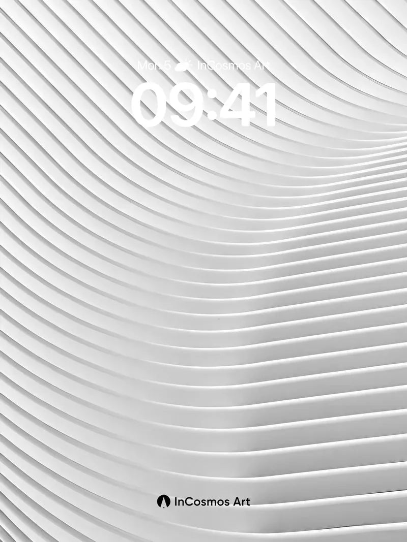 Sculpted Light Wallpaper with Floating Lines