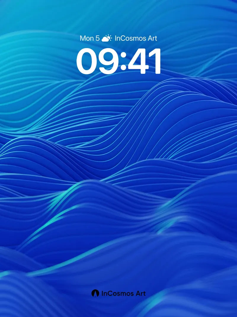 Liquid Depth Wallpaper with Undulating Lines