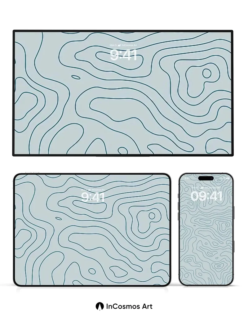 Serenity Contour Wallpaper with Whispering Lines