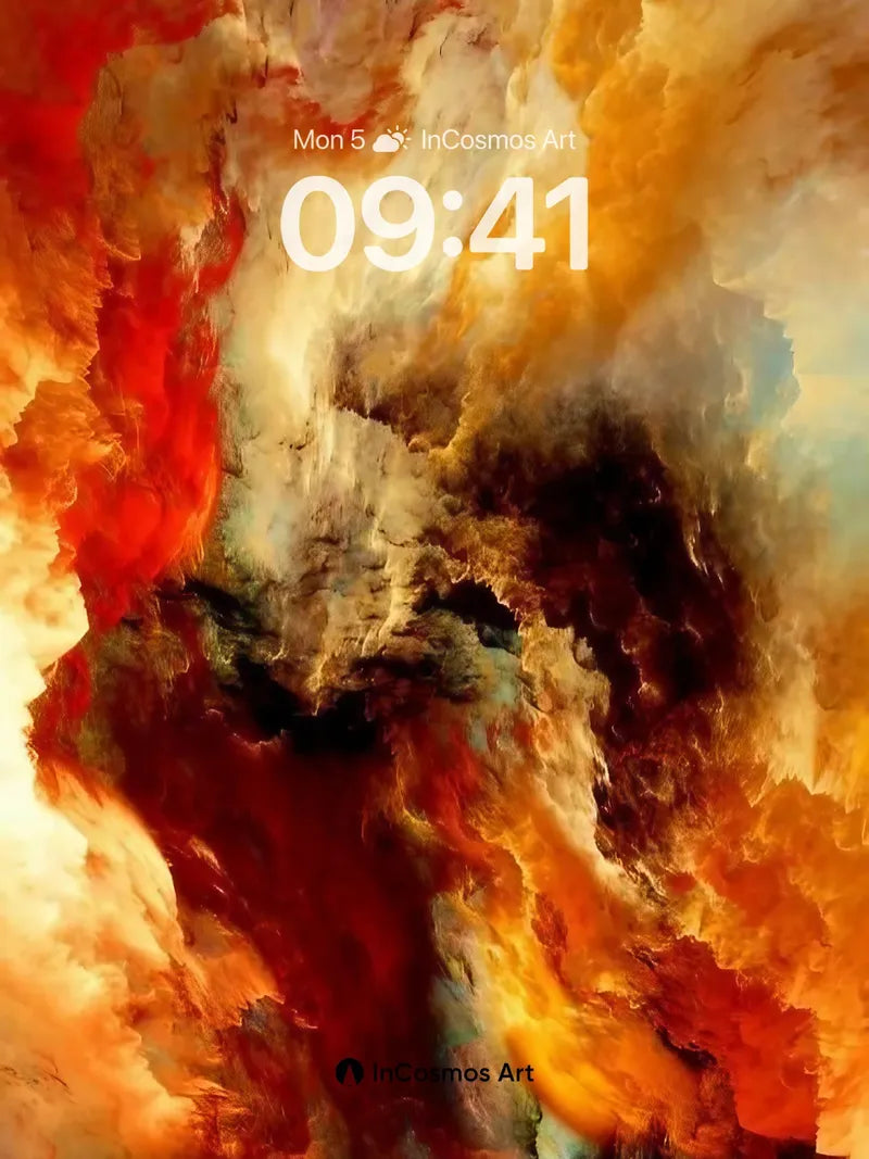 Fiery Tempest Wallpaper with Swirling Embers wallpaper for iPhone, iPad & Mac