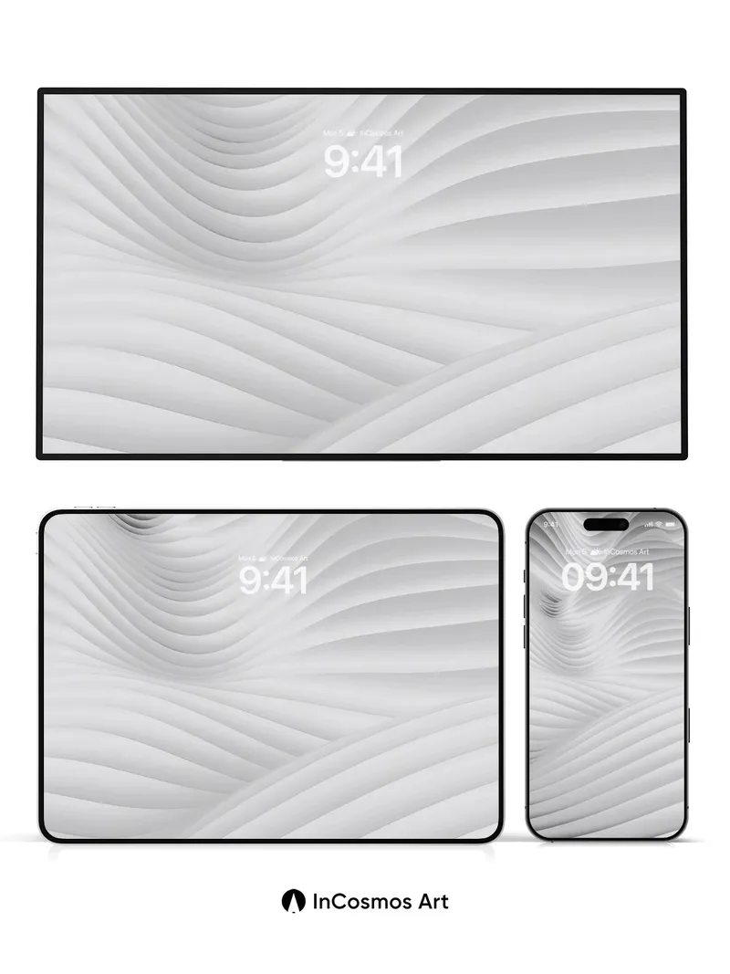 Sculpted Silence Wallpaper with Flowing Lines