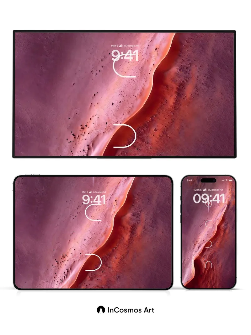 Desert Veil Wallpaper with Ethereal Lines