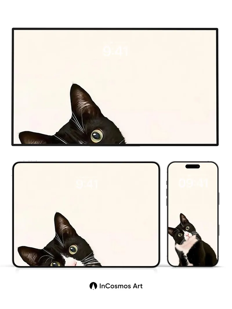 Whispering Contrast Wallpaper with Velvet Gaze