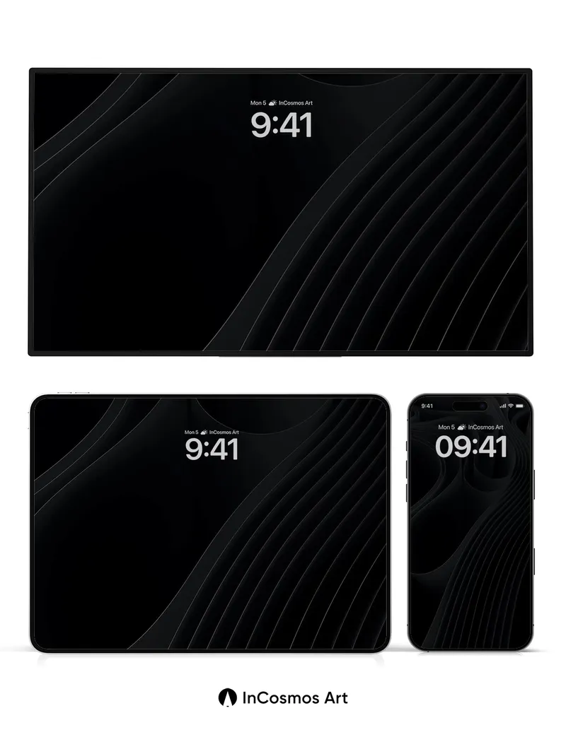 Shadow Weave Wallpaper with Silent Curves