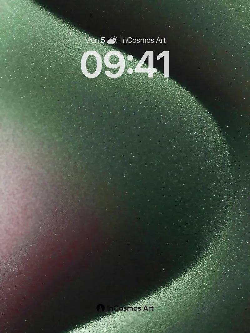 Emerald Drift Wallpaper with Subtle Sparkle