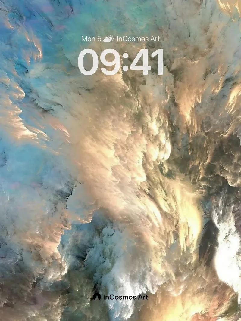 Golden Haze Wallpaper with Ethereal Clouds