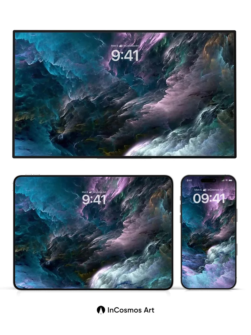 Ethereal Cloudscape Wallpaper with Cosmic Breath