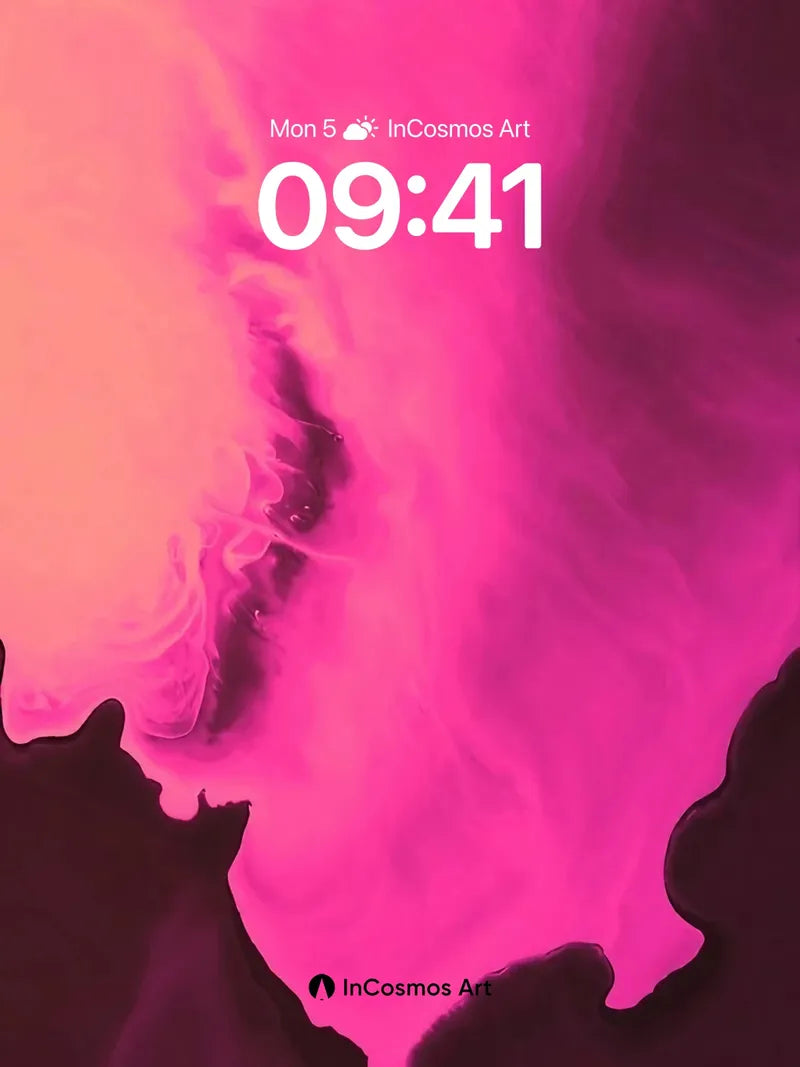 Neon Pulse Wallpaper with Liquid Light