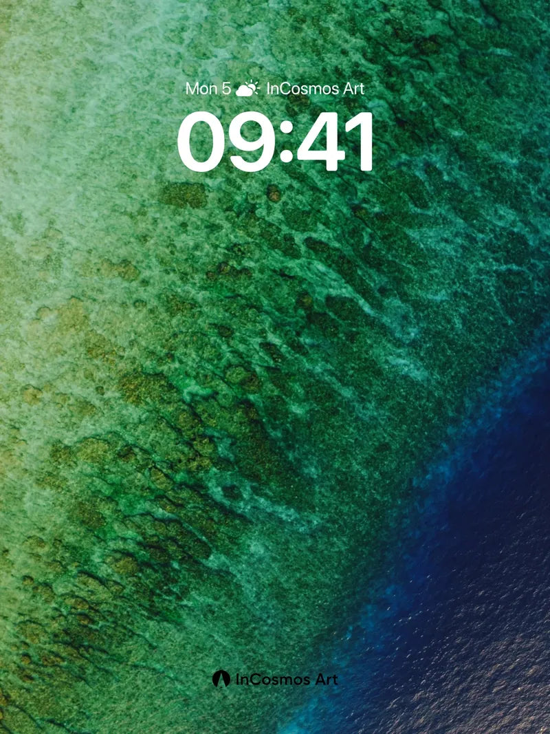 Emerald Abyss Wallpaper with Living Tides