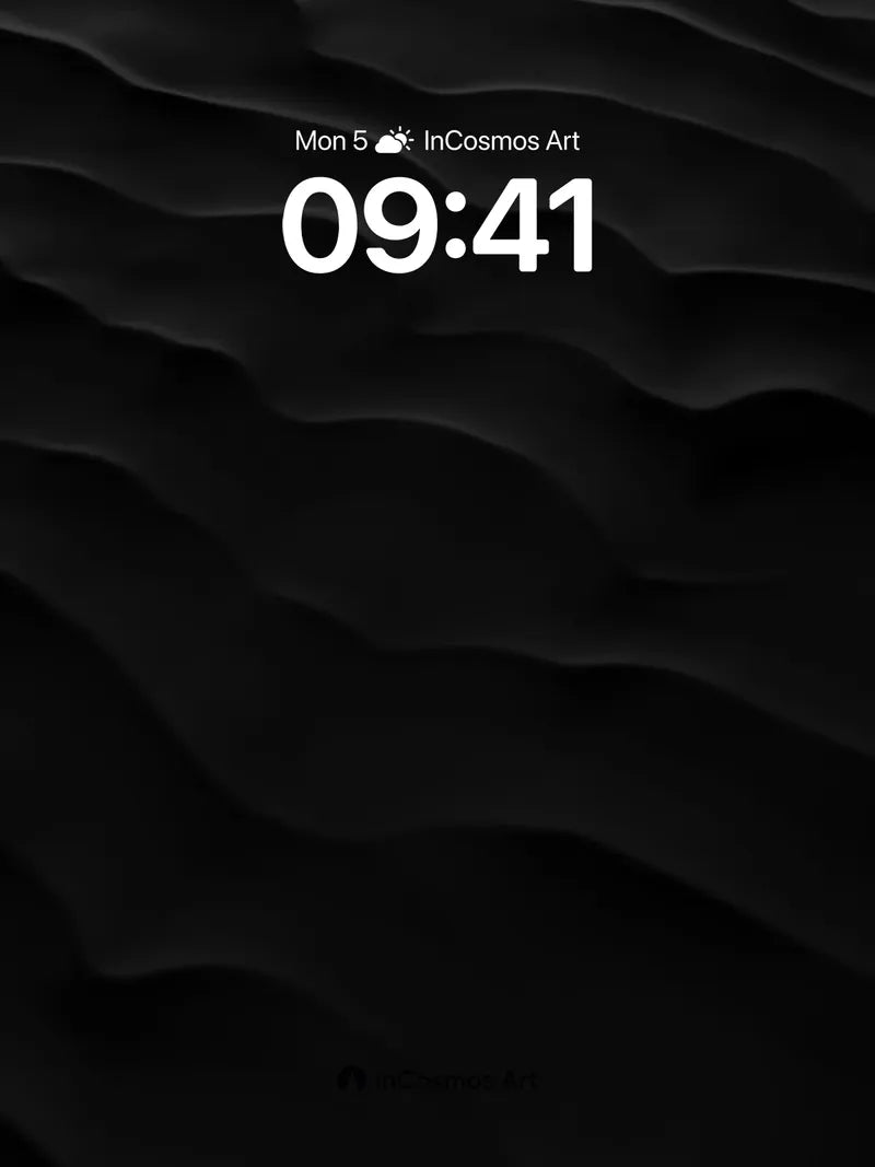 Midnight Dunes Wallpaper with Shadowed Ripples