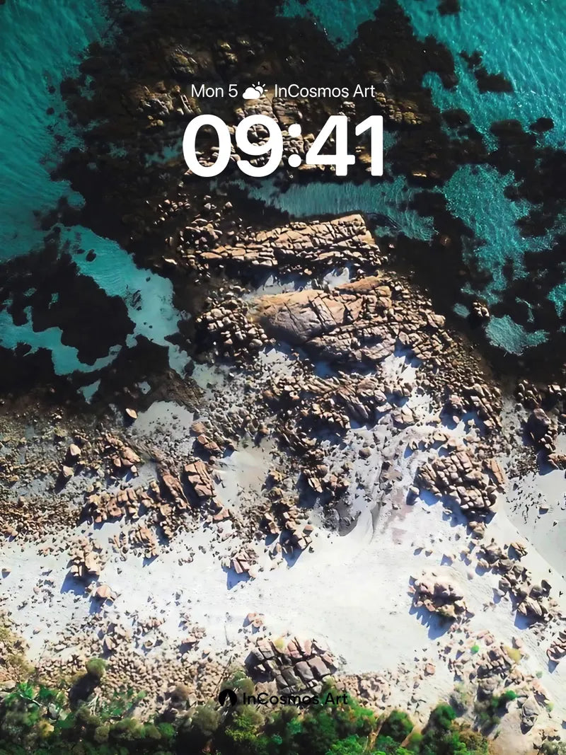 Coral Whisper Wallpaper with Sunlit Shallows wallpaper for iPhone, iPad & Mac