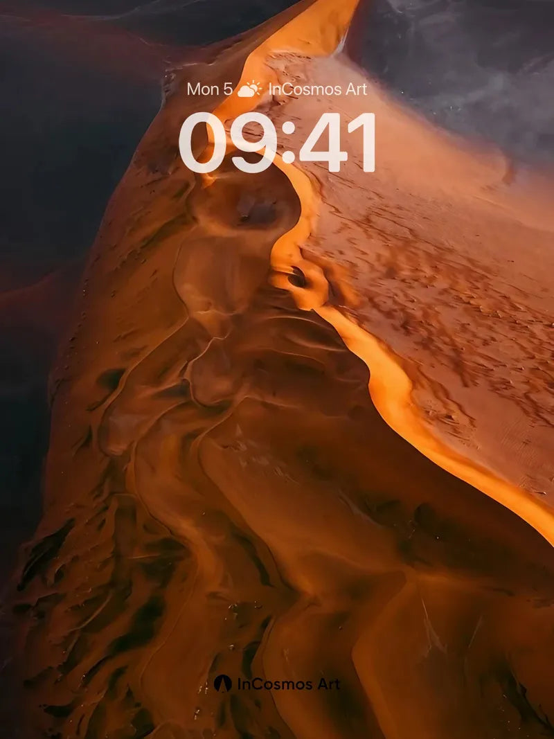 Serpentine Dune Wallpaper with Golden Edge