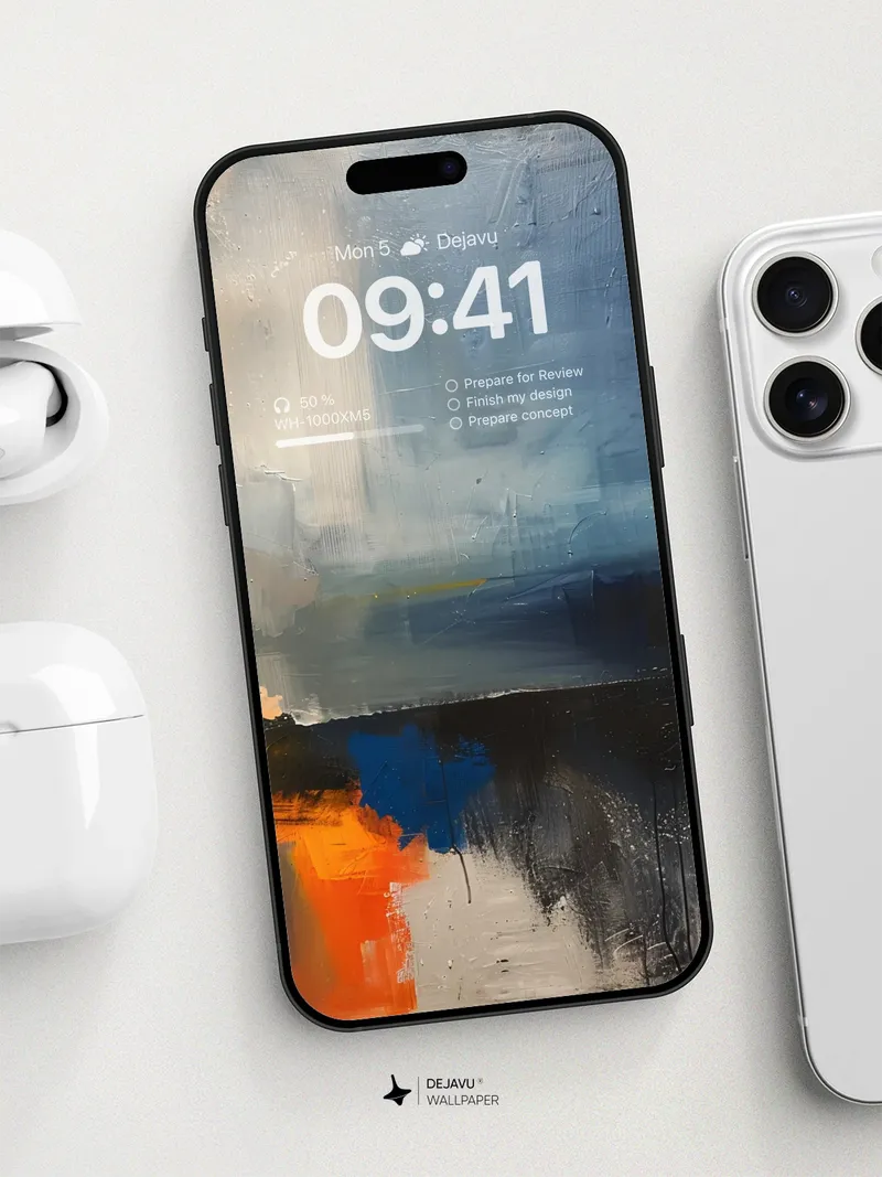 8K Minimalist Abstract Painting Wallpaper: Aesthetic & Modern Art for iPhone & Android