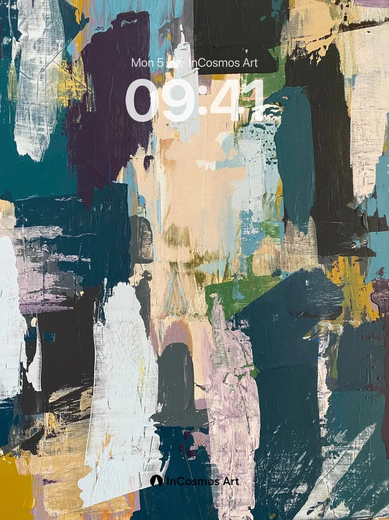 Chromatic Echo Wallpaper with Brushstroke Depth wallpaper for iPhone, iPad & Mac