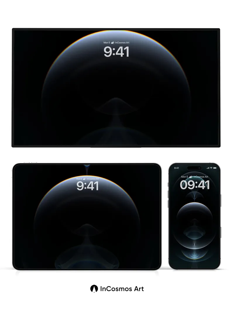 Cosmic Breath Wallpaper with Floating Orbs