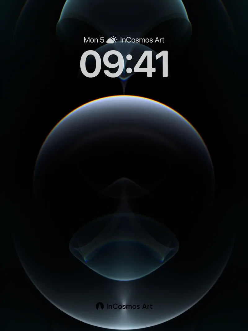 Cosmic Breath Wallpaper with Floating Orbs