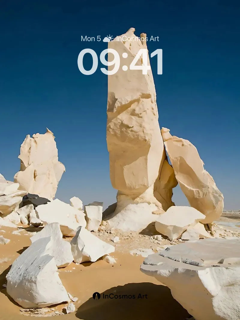 Desert Stone Symphony Wallpaper with Sun-Carved Silence