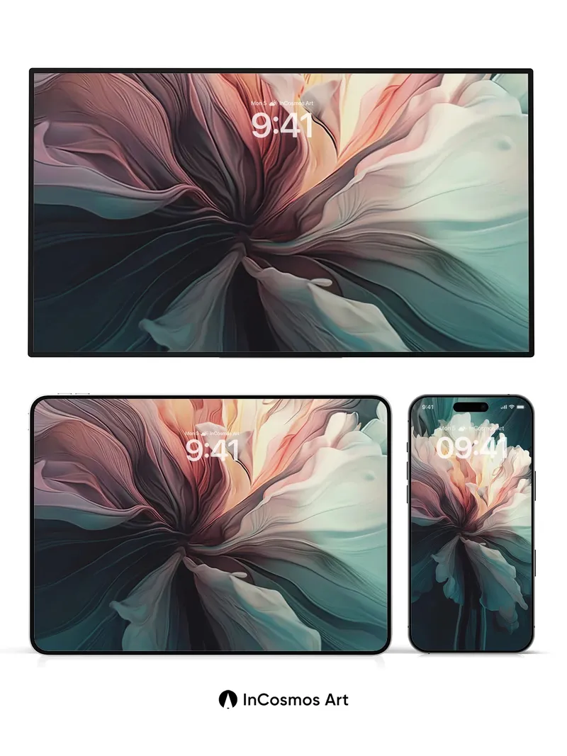 Luminous Petal Wallpaper with Ethereal Depth