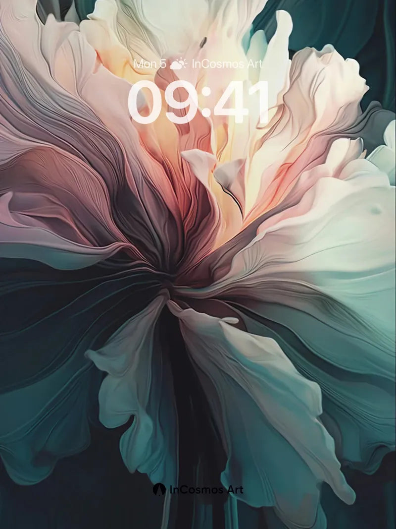 Luminous Petal Wallpaper with Ethereal Depth