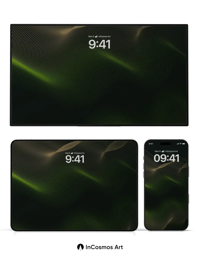 Luminous Veil Wallpaper with Whispering Lines