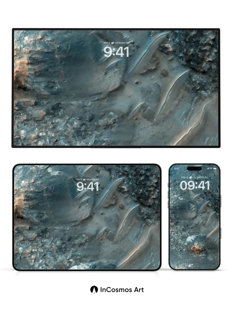 Frostbite Veil Wallpaper with Cracked Canyons