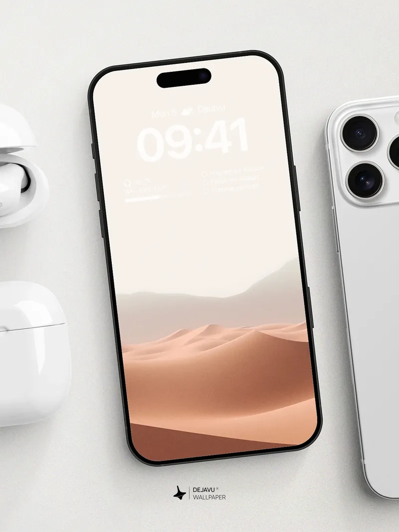 8K Minimal Aesthetic Desert Wallpaper for iPhone & Android