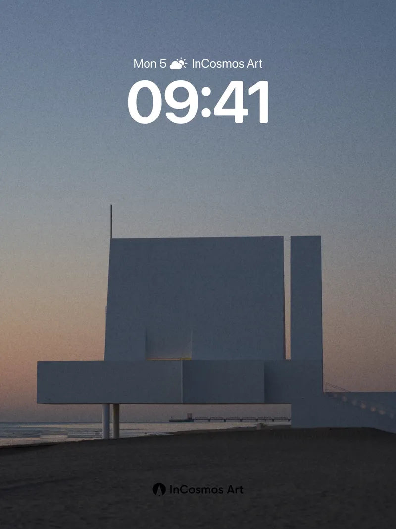 Silent Horizon Wallpaper with Geometric Solitude