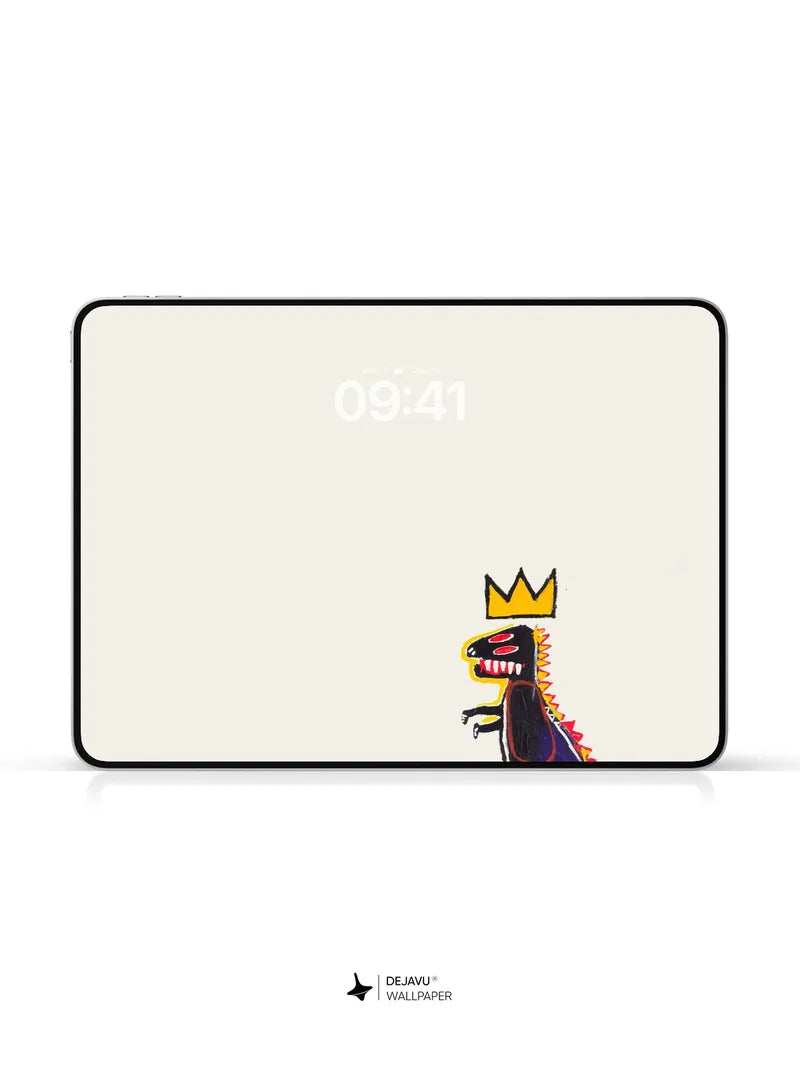 8K Minimal Aesthetic Jean-Michel Basquiat Painting Wallpaper