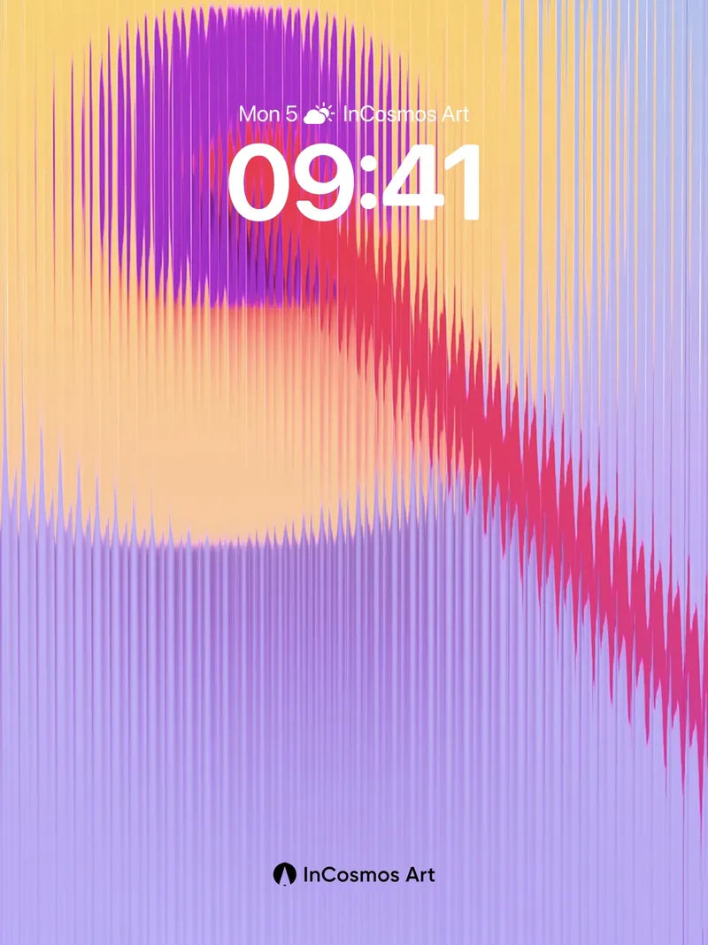 Luminous Pulse Wallpaper with Fractal Threads