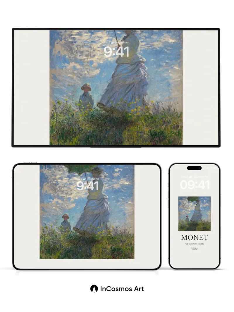 Sunlit Grace Wallpaper with Impressionist Light